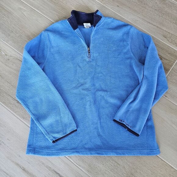Old Navy Tops - Vintage Old Navy Quarter Zip Fleece Pullover in Light Blue, Sz XL